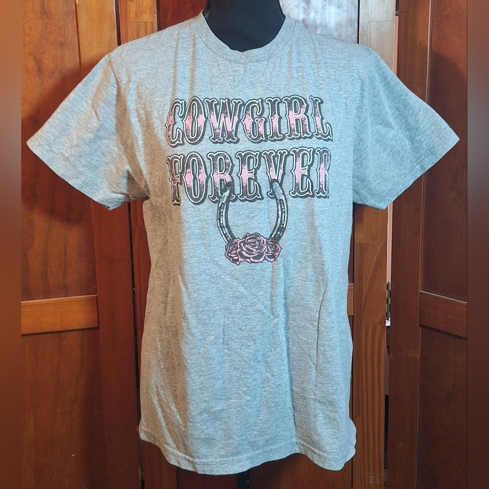 LIFESTYLE CLASSICS Gray 'Cowgirl Forever' Graphic T-Shirt
